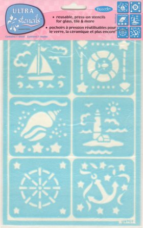 DecoArt Easy Cling Ultra Frost Stencil Nautical DecoArt Easy Cling Ultra Frost Stencil Nautical