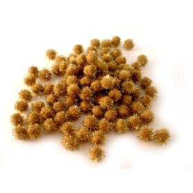 Glitter Pom Pom 10mm; Gold 100p Glitter Pom Pom 10mm; Gold 100p