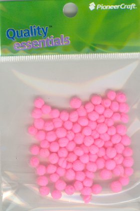 Pom Poms 5mm 100p; Blossom Pink