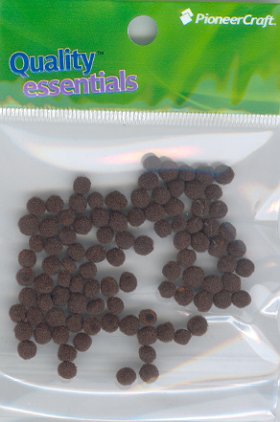 Pom Poms 5mm 100p; Brown Pom Poms 5mm 100p; Brown