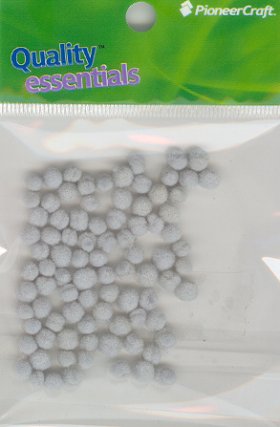Pom Poms 5mm 100p; Gray