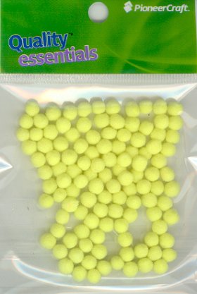 Pom Poms 5mm 100p; Neon Green Pom Poms 5mm 100p; Neon Green