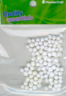 Pom Poms 5mm 100p; White