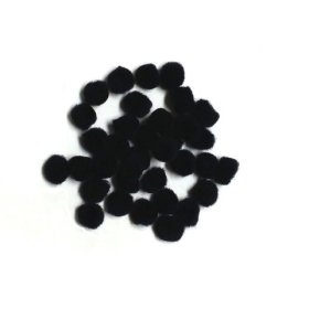 PomPoms 13mm; Black PomPoms 13mm; Black