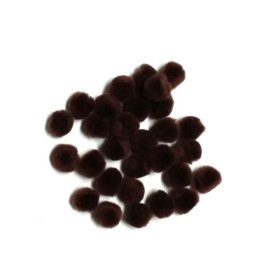 PomPoms 13mm; Brown PomPoms 13mm; Brown