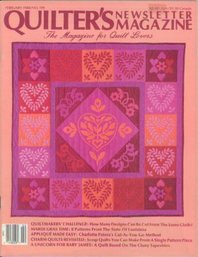 Quilter's Newsletter Feb 1988 Issue 199