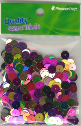 Flat 8mm Sequins Multi