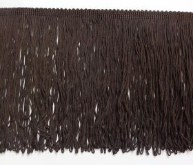 150mm Fringe Loop Dark Brown