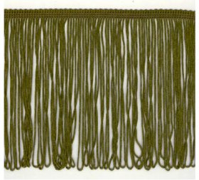 150mm Fringe Loop Moss Green