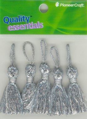 Tassels 35mm S Silver Lurex