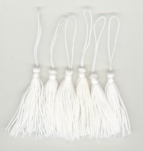 Bookmark Tassels White Bookmark Tassels White