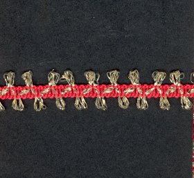 Glitter Braid Silver/Scarlet 15mm wide Glitter Braid Silver/Scarlet 15mm wide