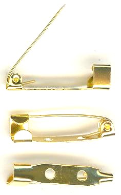Brooch Back 25mm; Gold 100p Brooch Back 25mm; Gold 100p