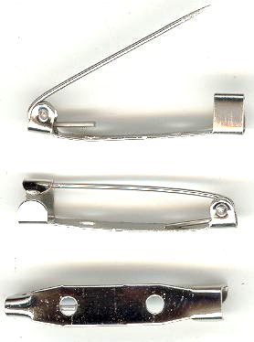 Brooch Back 30mm; Nickel 100p Brooch Back 30mm; Nickel 100p