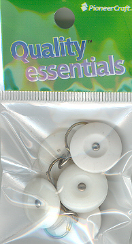 20mm White Coat Buttons (very rare) pkt 5p