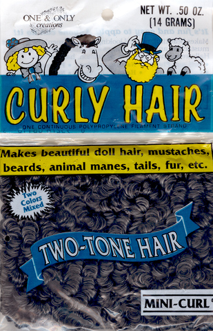 (image for) Mini Curl Hair; Black/Grey