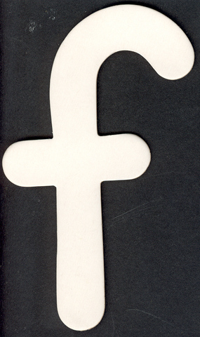 (image for) Lower Case Alphabet (f) 1 piece 8.2cm x 13.8cm