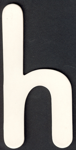 Lower Case Alphabet (h) 1 piece 6.5cm x 13.8cm