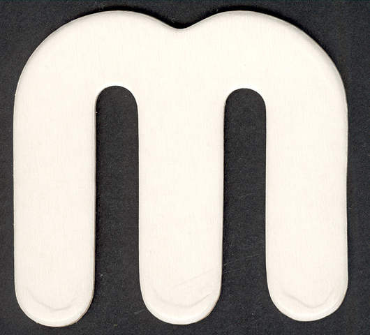 (image for) Lower Case Alphabet (m) 1 piece 8cm x 7.8cm