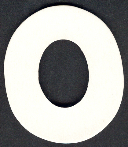 (image for) Lower Case Alphabet (o) 1 piece 6.5cm x 7.8cm