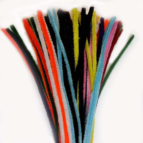 (image for) Chenille Sticks 6mm; Multi 100p
