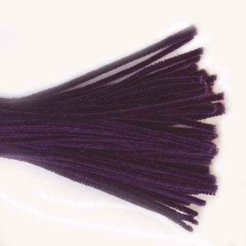 (image for) Chenille Sticks 6mm; Purple 100p