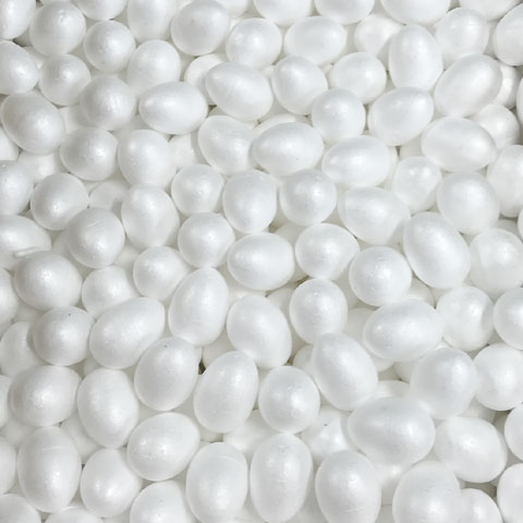 (image for) 48mm White Polystyrene Foam Egg