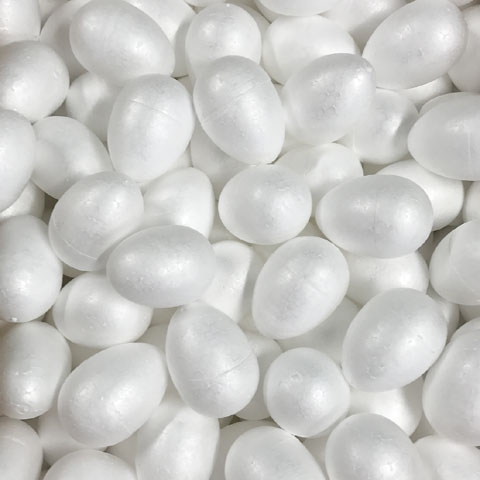 (image for) 68mm White Polystyrene Foam Egg