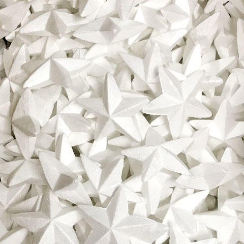 (image for) 80mm White Polystyrene Foam Star