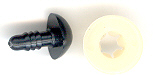 12mm D-Nose Black 20p