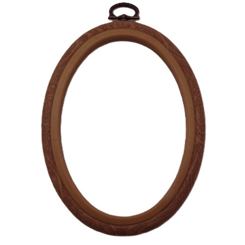 (image for) Flexi Hoop Oval 8 x 10in Wood Grain 1p