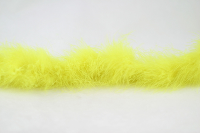 (image for) Marabou Trim, Fluoro Yellow 1.82mtrs