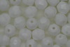 6mm Faceted Beads Chalk White 100g