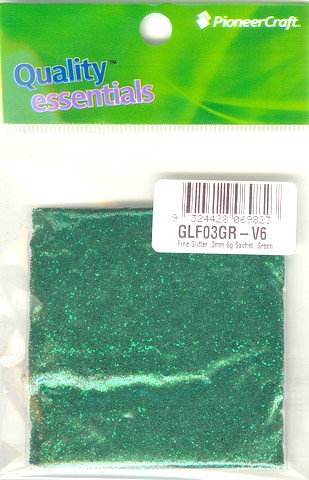 (image for) Fine Glitter .3mm 6g Sachet, Green