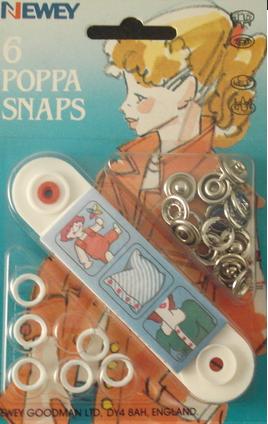 Poppa Snaps Ring Top White 10mm (6 snaps)