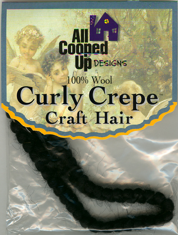 (image for) Curly Crepe Wool Hair; Black