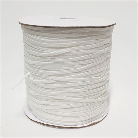 (image for) Knitted Elastic 3mm White Full Roll 320m