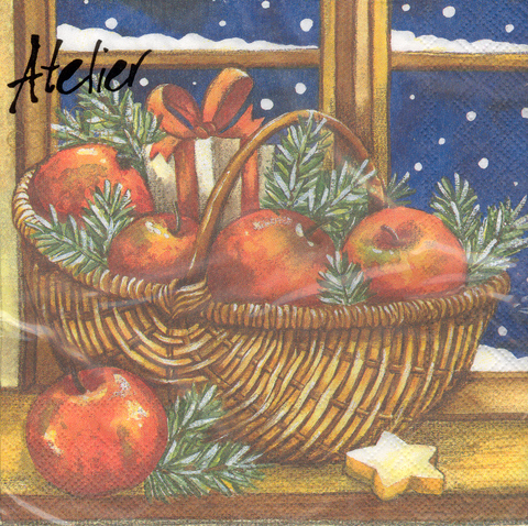 (image for) DecoArt Decor Napkin Basket of Apples