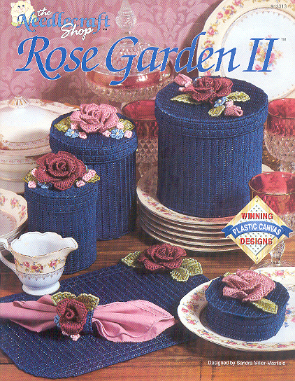 (image for) Plastic Canvas Rose Garden II