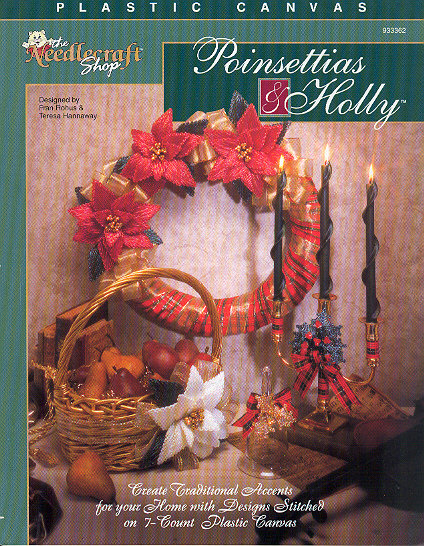 (image for) Plastic Canvas Poinsettias & Holly