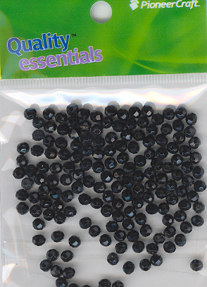 (image for) 4mm Facet Opaque Black 25grams