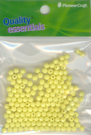 (image for) 4mm Facet Op Yellow 25grams