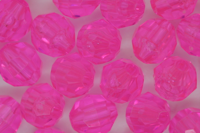 (image for) 8mm Facet Tr Shocking Pink 250g