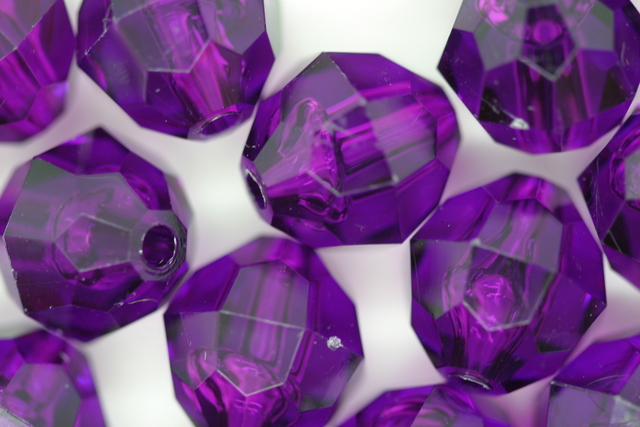 (image for) 12mm Facet Dk Amethyst 250g