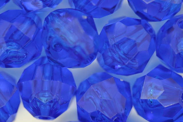 (image for) 12mm Facet Dk Sapphire 250g