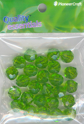 (image for) 12mm Facet Dk Avocado 25grams