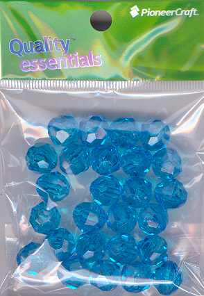 (image for) 12mm Facet Lt Turquoise 25grams