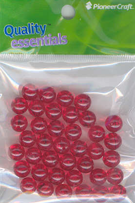 9mm Round Tr Raspberry
