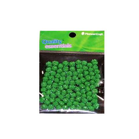 (image for) Glitter Pom Pom 07mm; Green 100p
