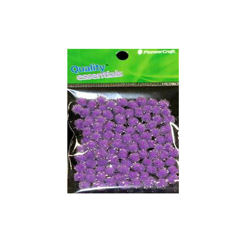 (image for) Glitter Pom Pom 07mm; Purple 100p